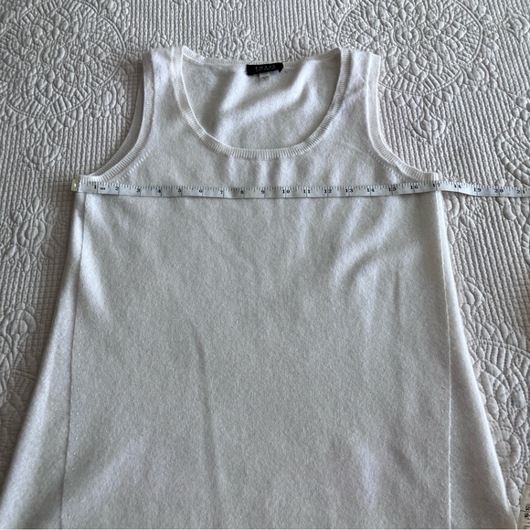 Forte white sleeveless cashmere shell/sweater - Picture 4 of 6